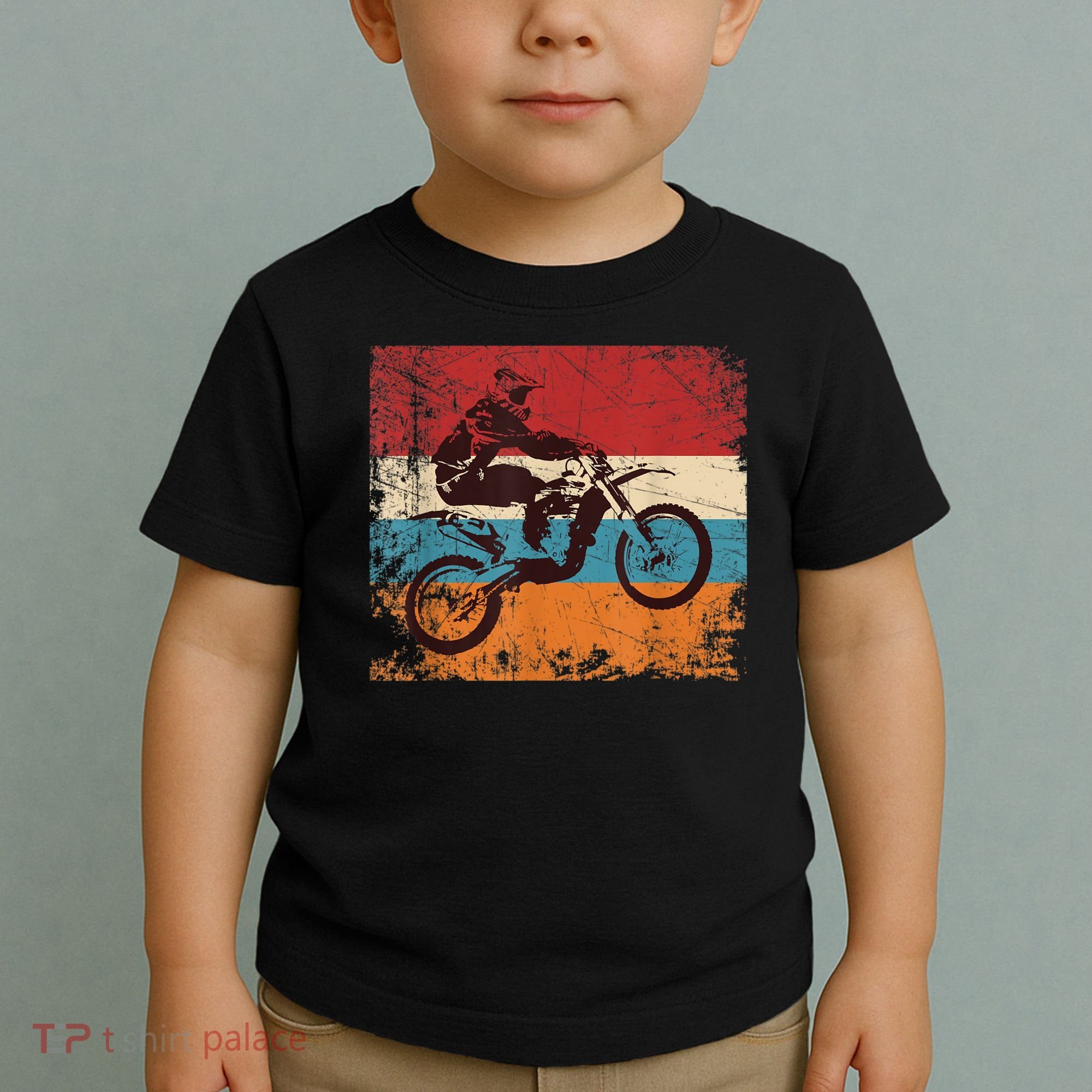 Retro Off Road Motorcycle Motocross Enduro Toddler T-Shirt