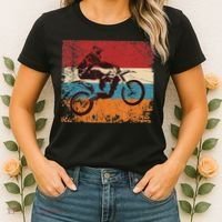 Retro Off Road Motorcycle Motocross Enduro Women's T-Shirt thumb 2
