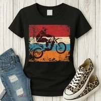 Retro Off Road Motorcycle Motocross Enduro Women's T-Shirt thumb 3