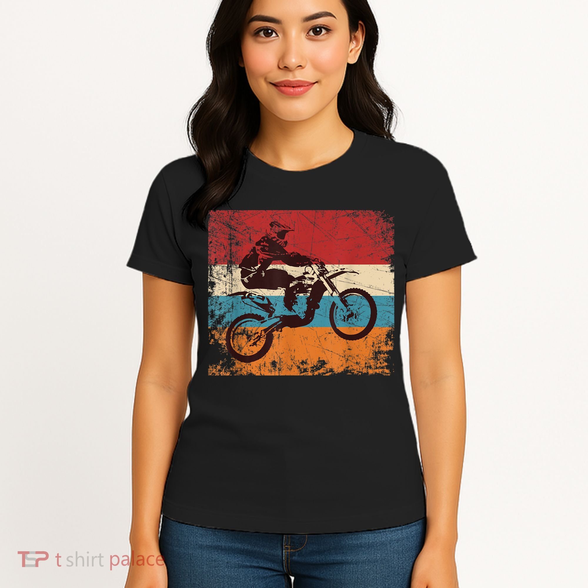 Retro Off Road Motorcycle Motocross Enduro Women's T-Shirt