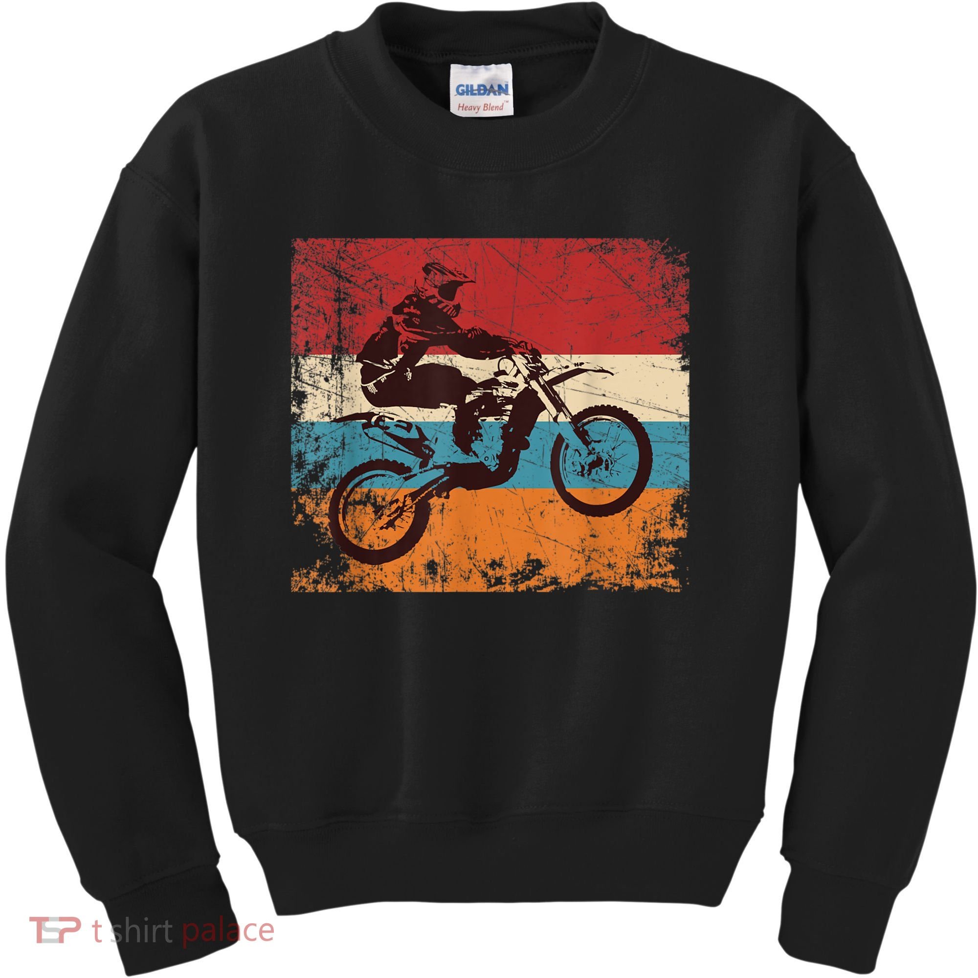 Retro Off Road Motorcycle Motocross Enduro Kids Sweatshirt