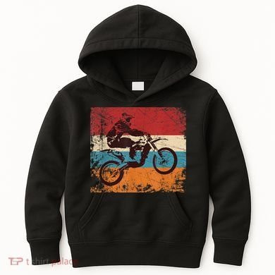 Retro Off Road Motorcycle Motocross Enduro Kids Hoodie