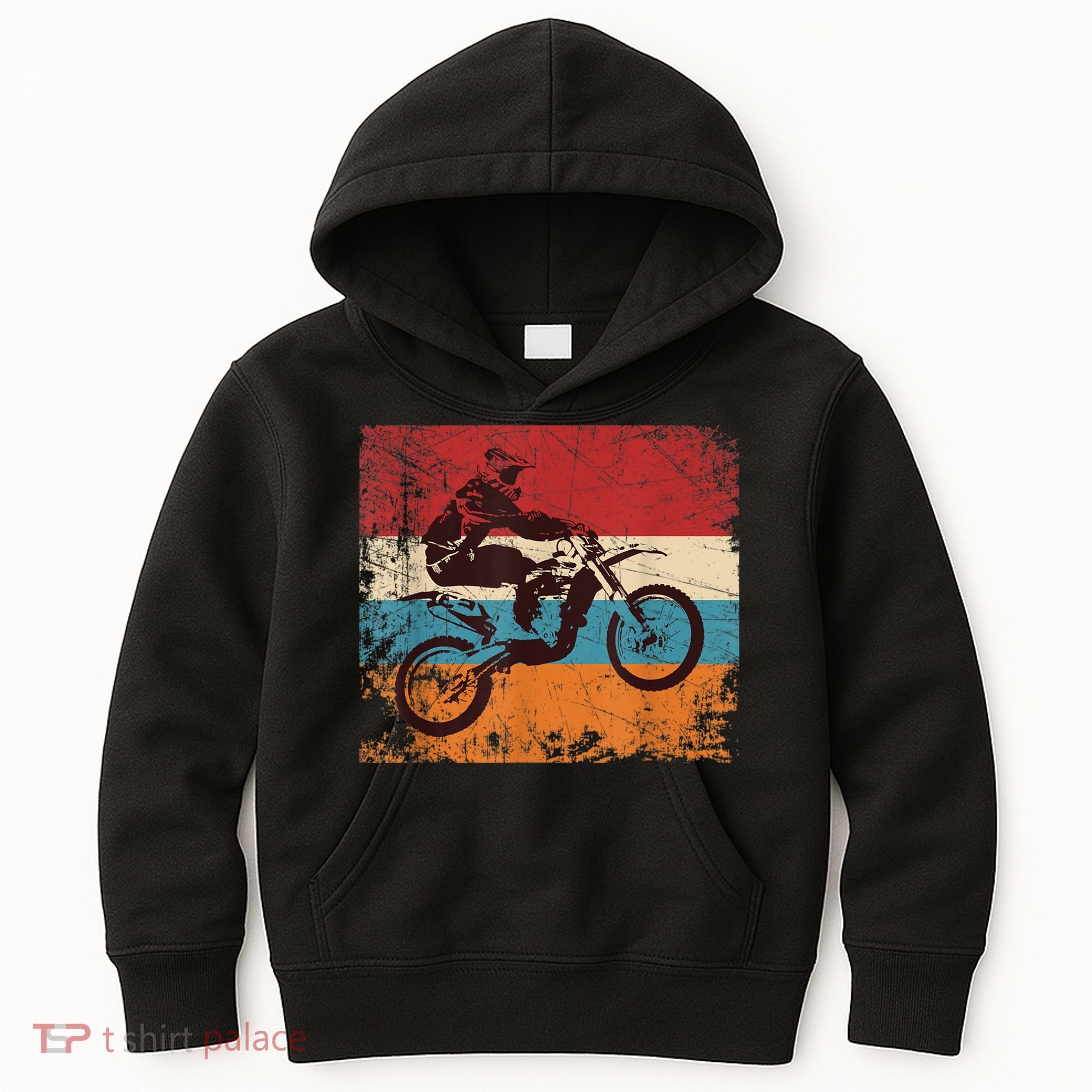 Retro Off Road Motorcycle Motocross Enduro Kids Hoodie