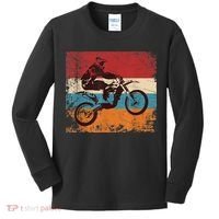 Retro Off Road Motorcycle Motocross Enduro Kids Long Sleeve Shirt thumb 0