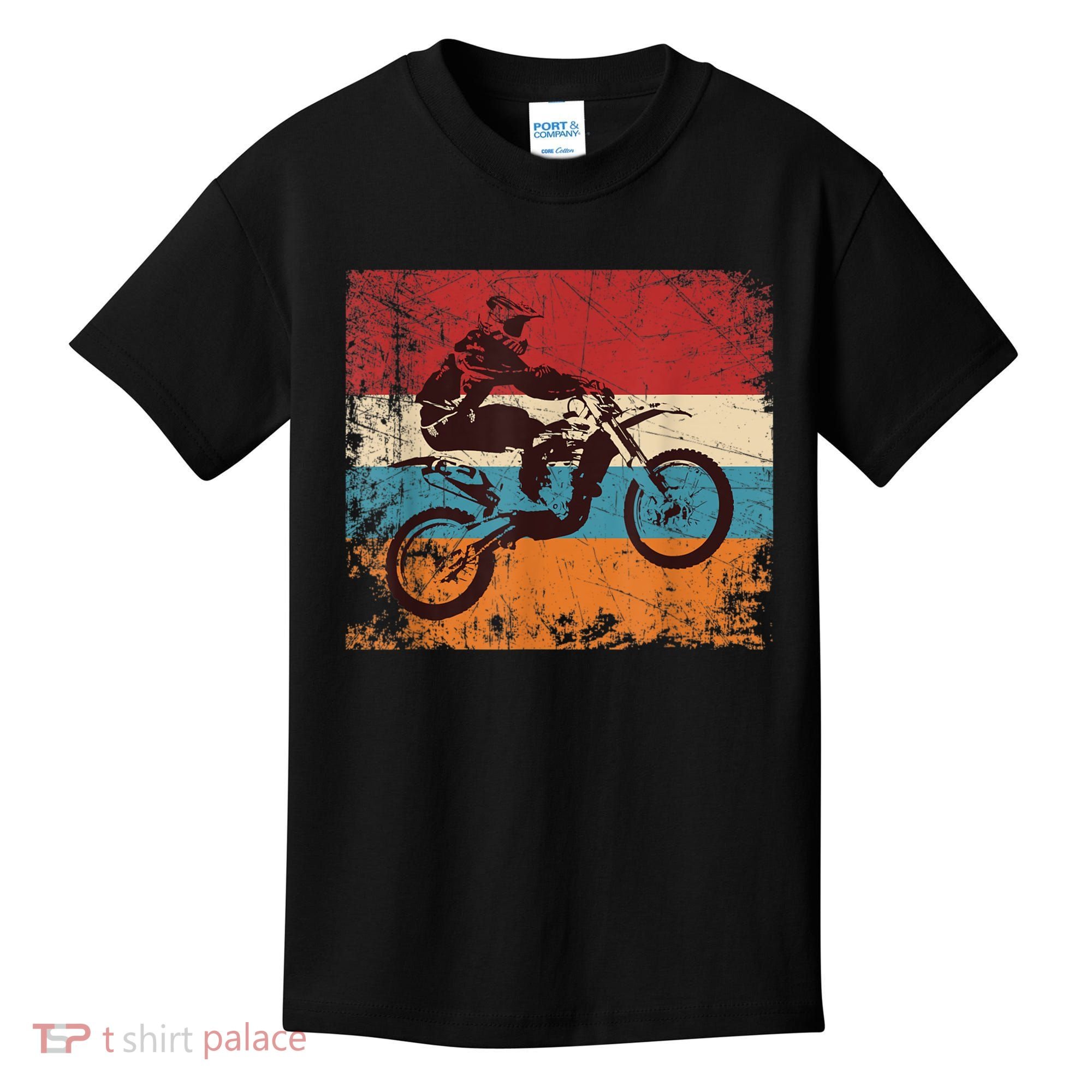 Retro Off Road Motorcycle Motocross Enduro Kids T-Shirt