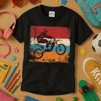 Retro Off Road Motorcycle Motocross Enduro Kids T-Shirt thumb 3