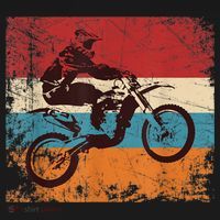 Retro Off Road Motorcycle Motocross Enduro Tote Bag thumb 4