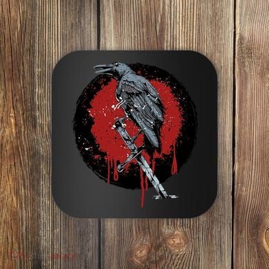 Raven On Sword Coaster