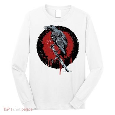 Raven On Sword Long Sleeve Shirt