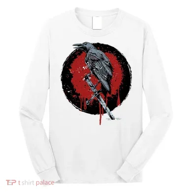 Raven On Sword Long Sleeve Shirt