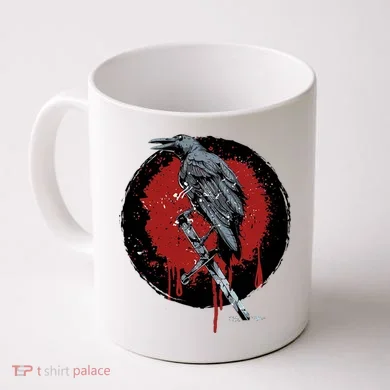 Raven On Sword Coffee Mug