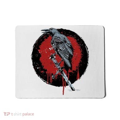 Raven On Sword Mousepad