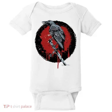 Raven On Sword Baby Bodysuit