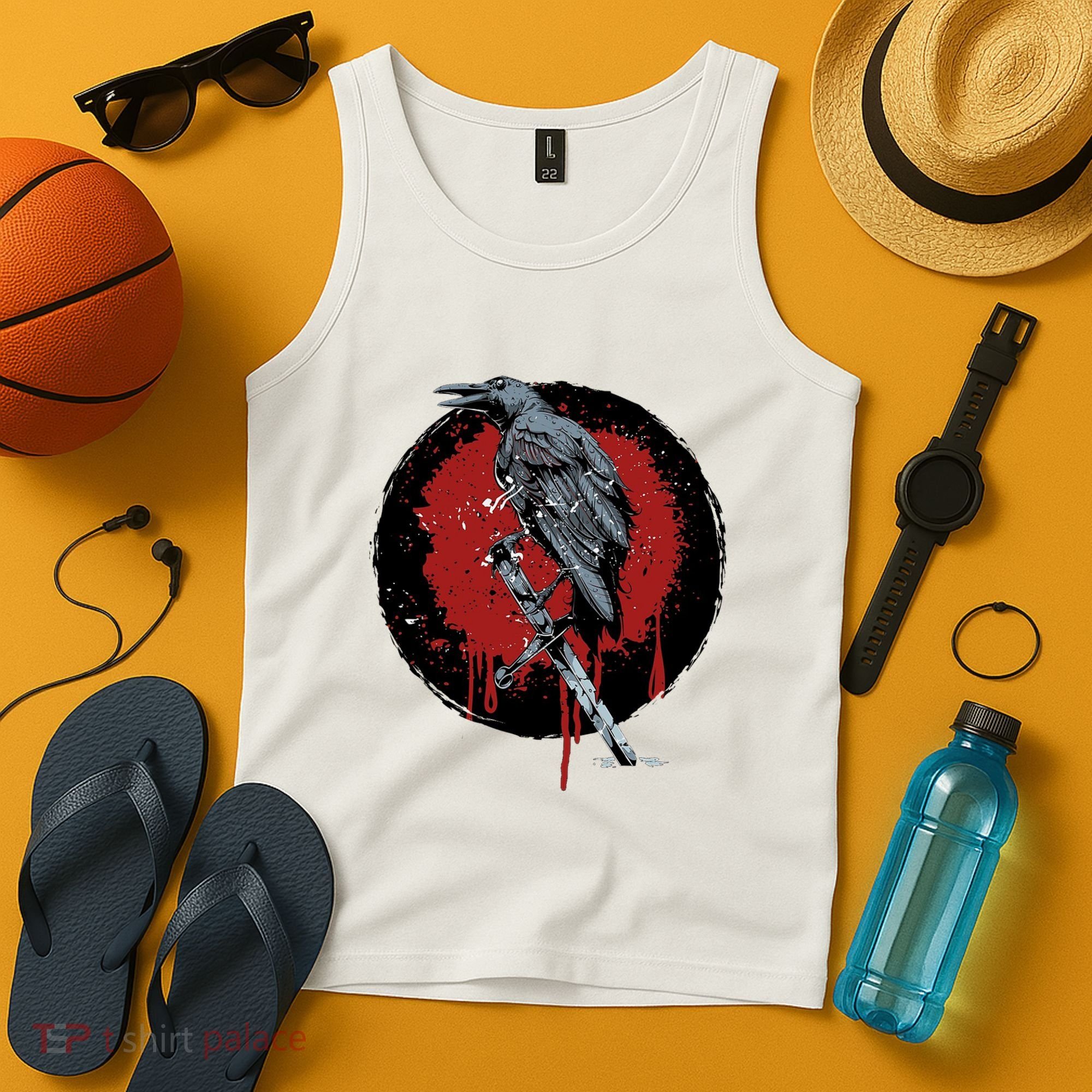 Raven On Sword Tank Top