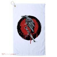 Raven On Sword Golf Towel thumb 0