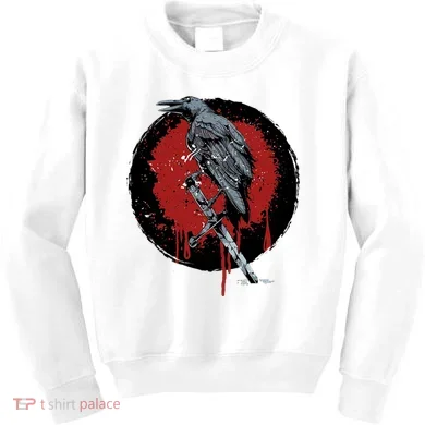Raven On Sword Kids Sweatshirt