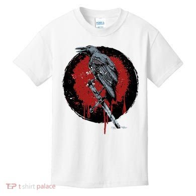 Raven On Sword Kids T-Shirt