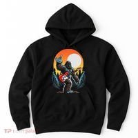 Rock On Sasquatch Rock And Roll Bigfoot Electric Guitar Hoodie thumb 0
