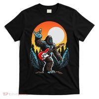 Rock On Sasquatch Rock And Roll Bigfoot Electric Guitar T-Shirt thumb 0