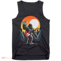 Rock On Sasquatch Rock And Roll Bigfoot Electric Guitar Tank Top thumb 0