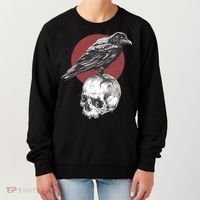 Raven On Skull Women's Sweatshirt thumb 0