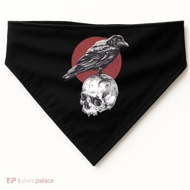 Raven On Skull USA-Made Doggie Bandana