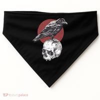 Raven On Skull USA-Made Doggie Bandana thumb 0