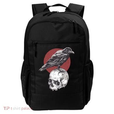 Raven On Skull Backpack