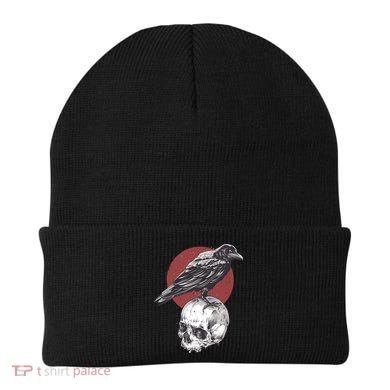 Raven On Skull Beanie