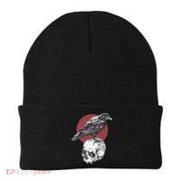 Raven On Skull Beanie thumb 0