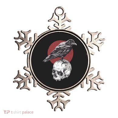 Raven On Skull Ornament