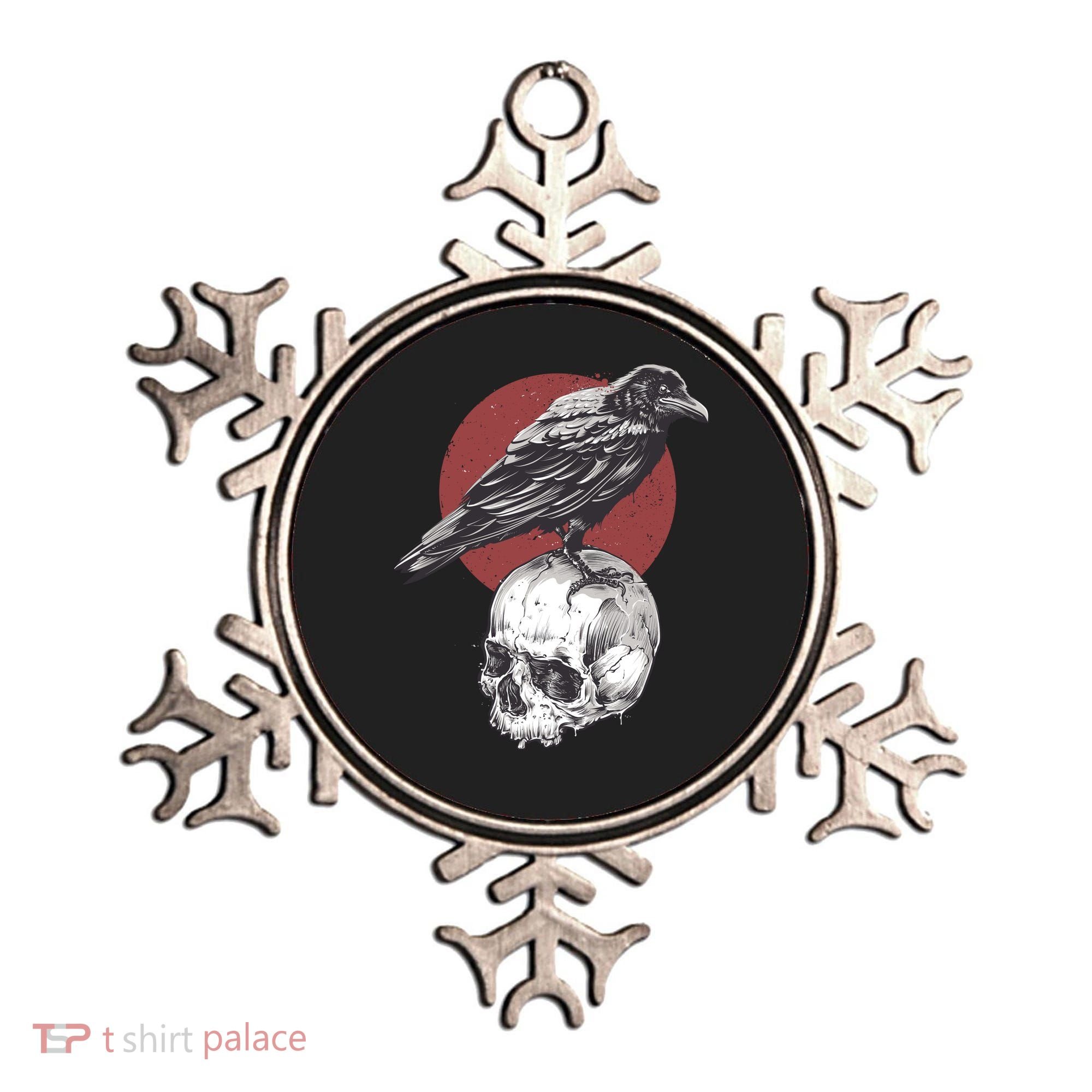 Raven On Skull Ornament
