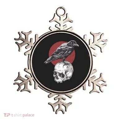 Raven On Skull Ornament