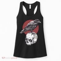 Raven On Skull Women's Tank Top thumb 0