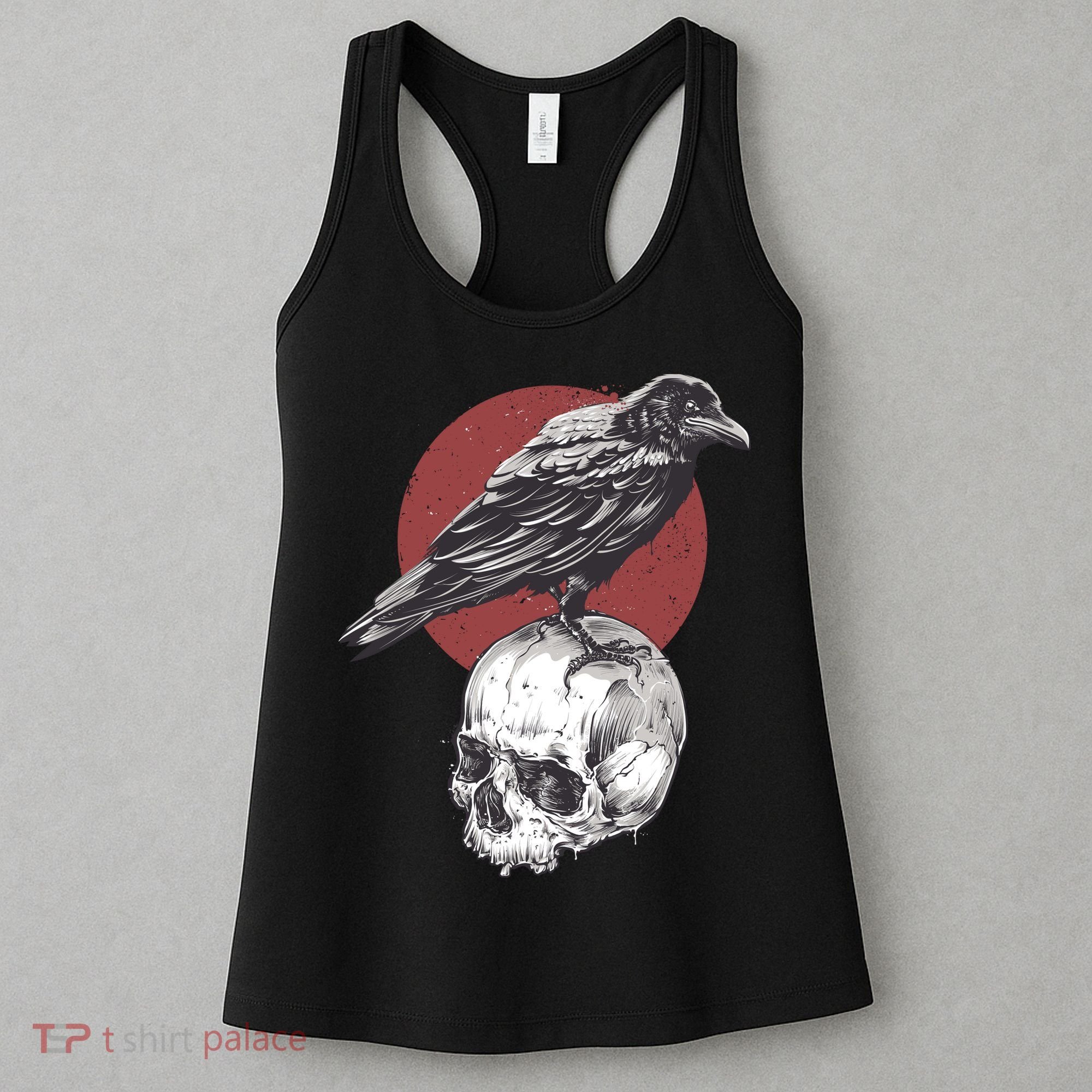 Raven On Skull Women's Tank Top
