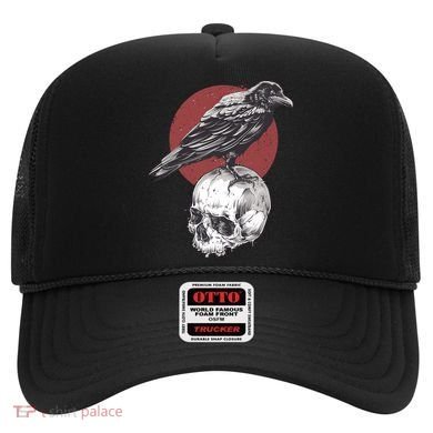 Raven On Skull Hat
