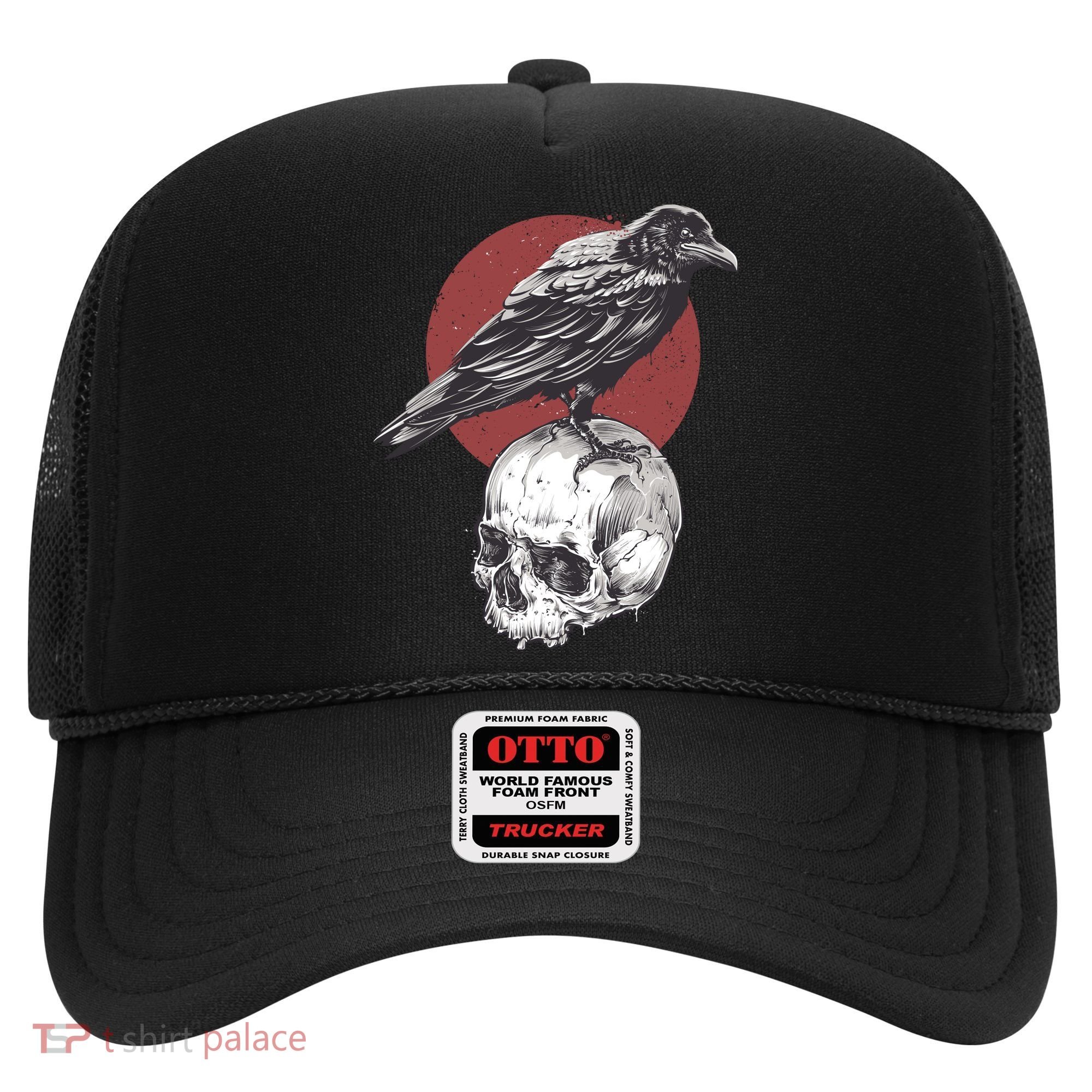 Raven On Skull Hat