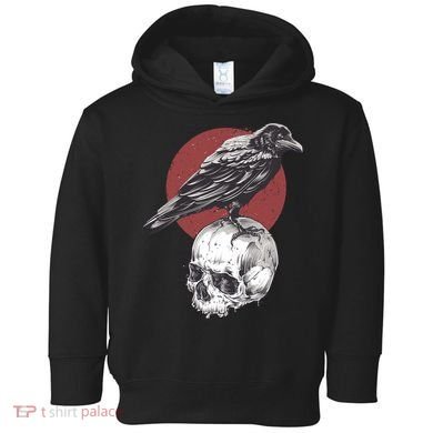 Raven On Skull Toddler Hoodie