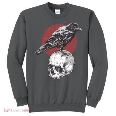 Raven On Skull Sweatshirt