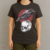 Raven On Skull T-Shirt thumb 4