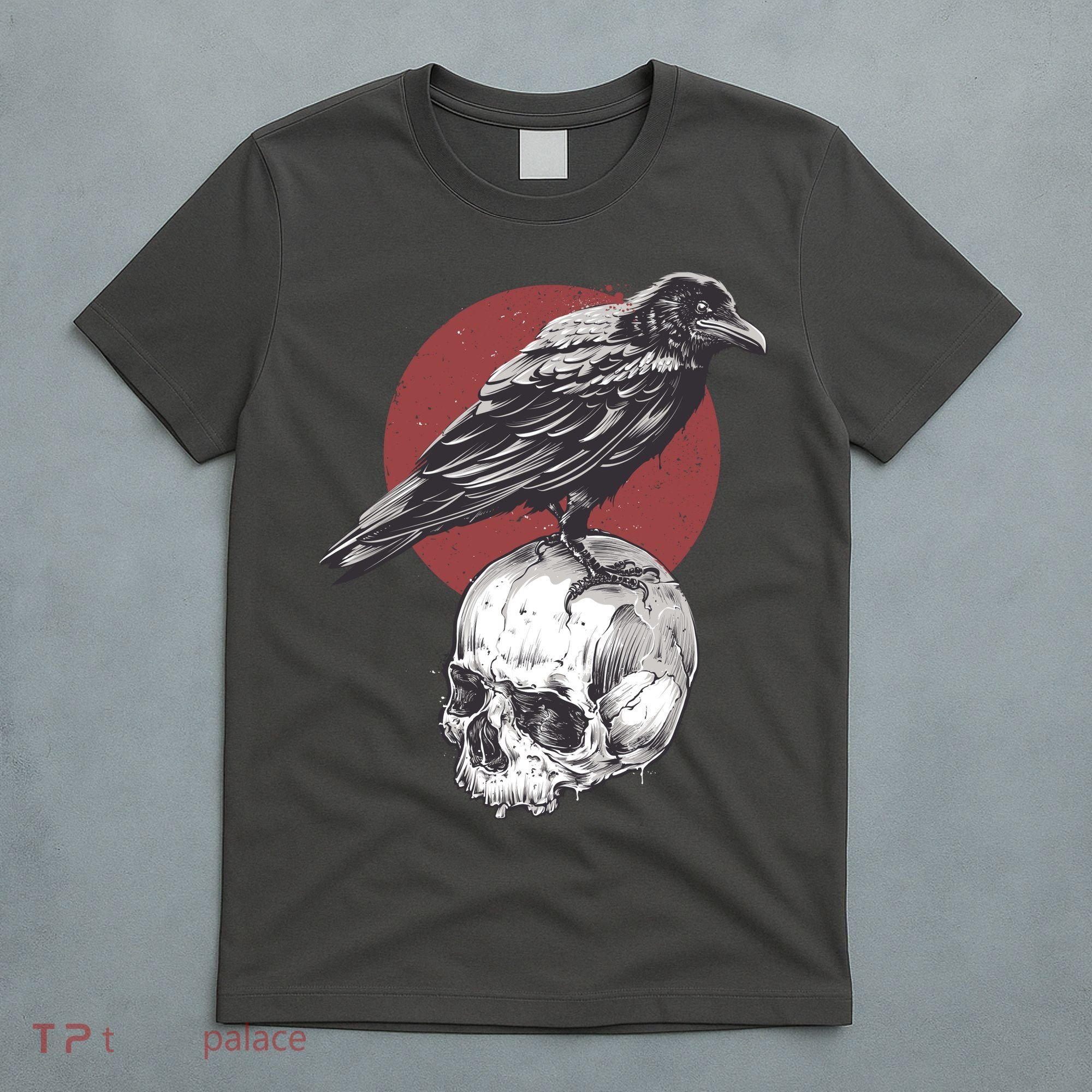 Raven On Skull T-Shirt