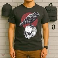 Raven On Skull T-Shirt thumb 6