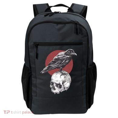 Raven On Skull Backpack