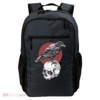 Raven On Skull Backpack thumb 0