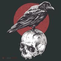 Raven On Skull Backpack thumb 2