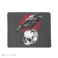 Raven On Skull Mousepad thumb 0
