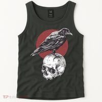 Raven On Skull Tank Top thumb 2