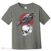 Raven On Skull Toddler T-Shirt thumb 0