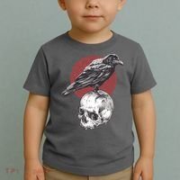 Raven On Skull Toddler T-Shirt thumb 2