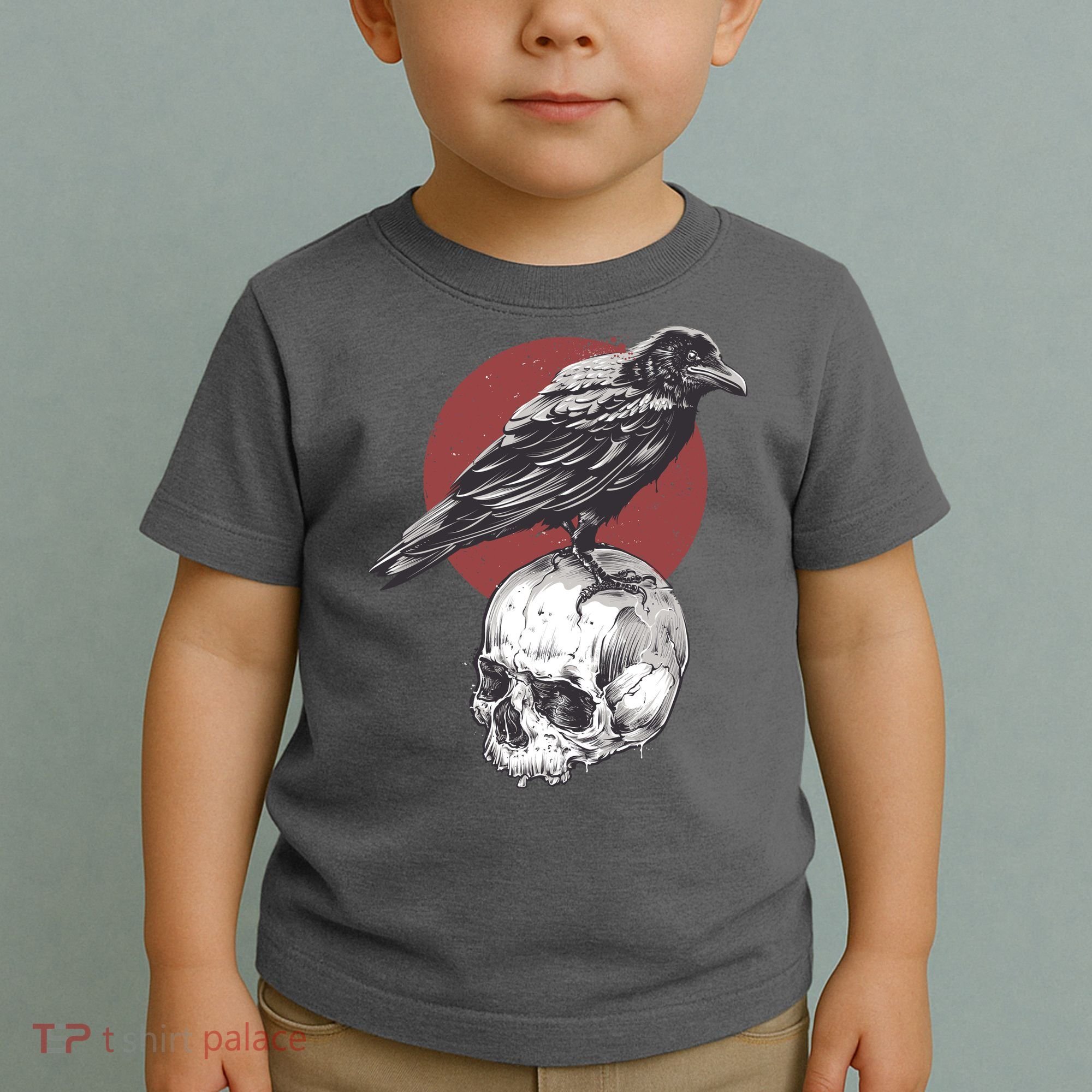 Raven On Skull Toddler T-Shirt